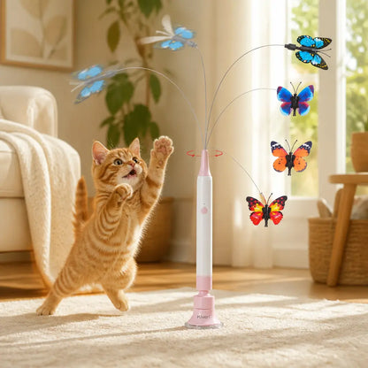 Spinning Butterfly — kitten leaping