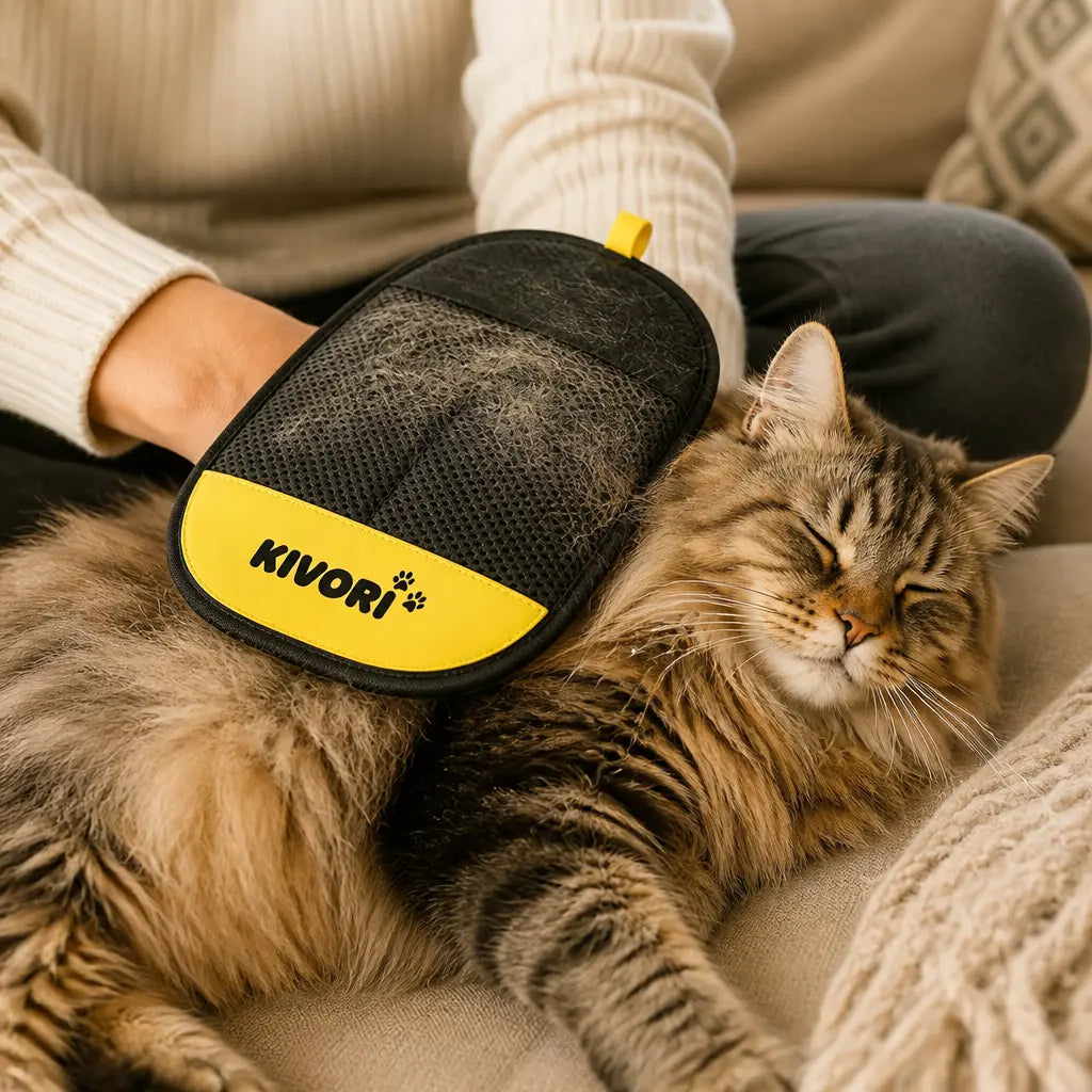Pet Hair Removal Gloves — grooming cat